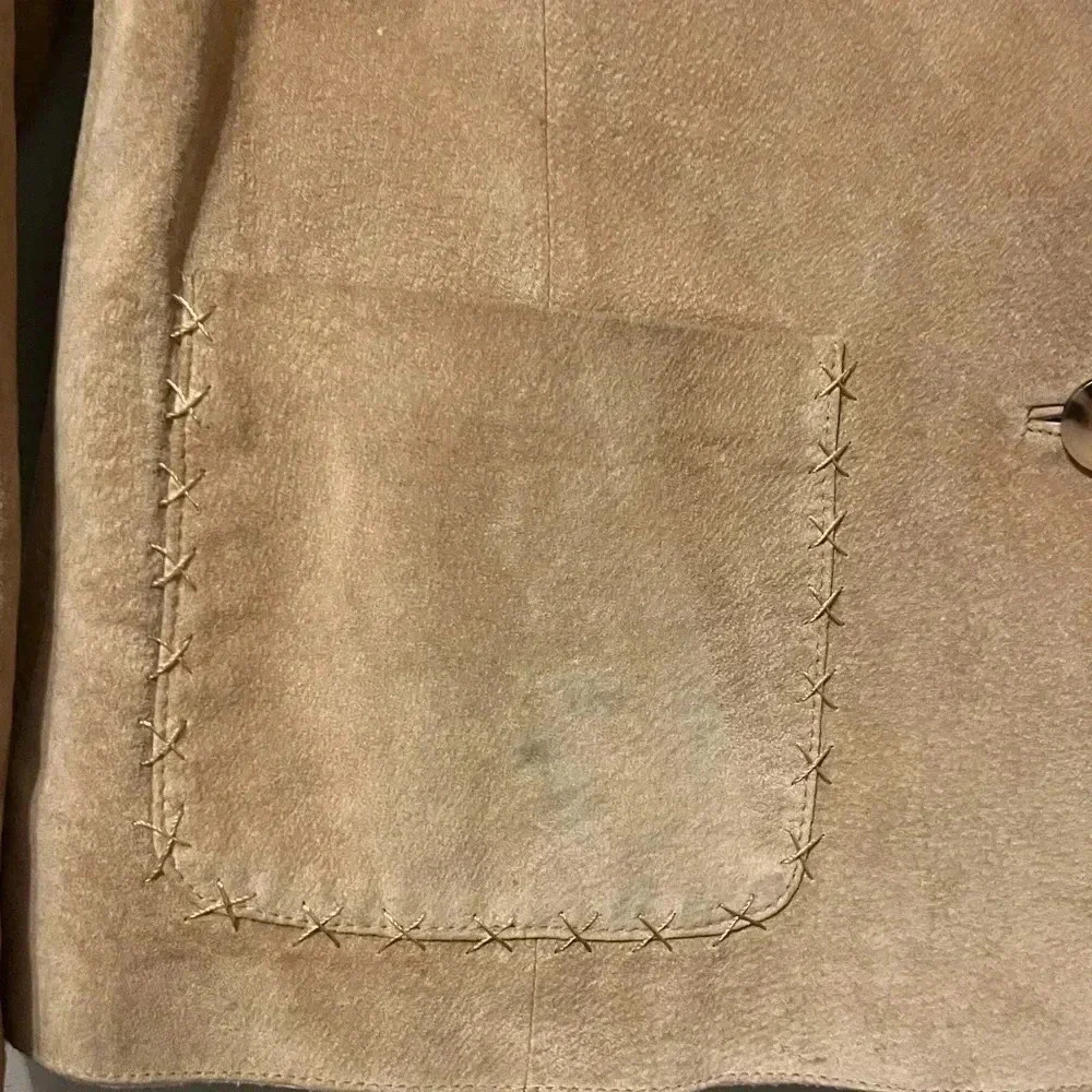 Madison Studio Pig Suede Light Brown Patch/Stitch Jacket Size 8 - Picture 4 of 11